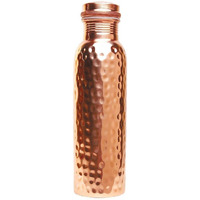 Pure Copper Water Bottle 32 oz Leak Proof Design Vessel Ayurveda Health Hammered