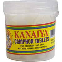 Camphor Tablets from India - 100 Grams - 32 Tablets - Kanaiya