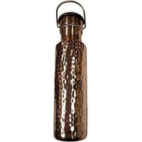 Pure Copper Water Bottle 32 oz Leak Proof Ayurveda Health Hammered w/Handle