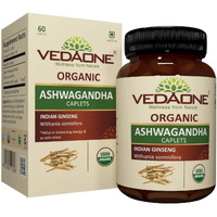 Vedaone Organic Ashwagandha Caplet - 750mg Each 60 Caplets (1 Month Supply)