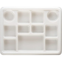 11 Compartment Disposable Plastic Plates - 100pcs