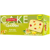 Britannia Gobbles Egg Less Fruit Cake 9.7oz (275g) - (Pack of 1)