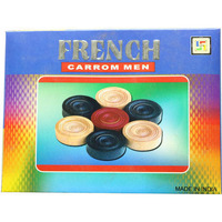French Wooden Carrom Coins 24 pcs