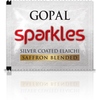 Gopal Sparkles Silver Coated Elaichi (Saffron Blended) 50 pouches