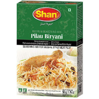 Shan Pilau Biryani Recipe and Seasoning Mix 1.76 oz (50g) - Spice Powder for Mughal Style Meat Layered Pilaf  (1.76 Ounce (Pack of 1))