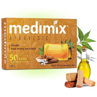 Medimix Herbal Handmade Ayurvedic Soap with Sandal with Eladi Oil for Blemish-Free Skin 125 Gram (Pack of 4)