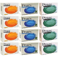 Pears Bar Soap Variety Pack 12 Mint Extract Lemon & Original - Set Of 3