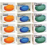 Pears Bar Soap Variety Pack 12 Mint Extract Lemon & Original - Set Of 4