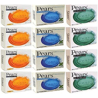 Pears Bar Soap Variety Pack 12 Mint Extract Lemon & Original - Set Of 4