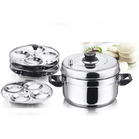 Vinod 4-Plate Idly Stand with Stainless Steel Idli Cooker, Makes 16 Idlys