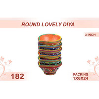 Round Lovely Diya 6pc 3inch #182