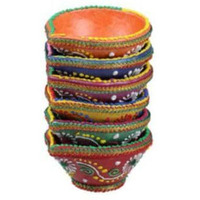 Round Lovely Diya 6pc 3inch #182