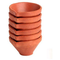 Terracotta Small Diya 6pc 2.5inch #2