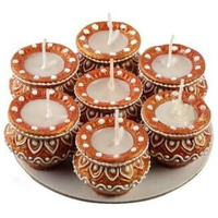 Small Wax Matki Diya 7pc 1.5inch #268