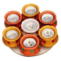 Small Wax Matki Diya 7pc 1.5inch #267