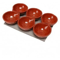 Single Pan Plain Diya 6pc 2inch #14