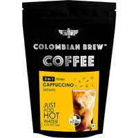 Colombian Brew 3 in 1 Cappuccino Caf Latte, Instant Coffee Powder Premix 250gm