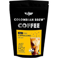 Colombian Brew 3 in 1 Cappuccino Caf Latte, Instant Coffee Powder Premix 250gm