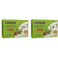 Pack Of 2 - Girnar Instant Cardamom Chai Milk Tea Reduced Sugar - 120 Gm (4.2 Oz)