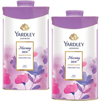 Yardley London Fresh Floral Fragrance Locked in a Fine & Silky Perfumed Talcum Powder (Yardley London Morning Dew, Pack of 2 250Gram)