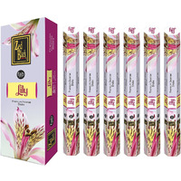 ZED Black Lily Incense Sticks - 20 Incense Sticks per Box -& 6 Boxes Inside (Total 120 Sticks) Premium Quality Incense Sticks for Relaxation, Yoga