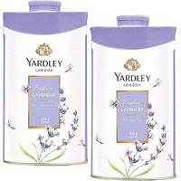 Yardley London Fresh Floral Fragrance Locked in a Fine & Silky Perfumed Talcum Powder (Yardley London English Lavender, Pack of 2 250Gram)