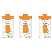 Yardley London Fresh Floral Fragrance Locked in a Fine & Silky Perfumed Talcum Powder (Yardley London Imperial Sandalwood, Pack of 3 250Gram)