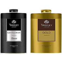 Yardley London Gold Deodorizing Talcum Powder with Gentleman Talcum Powder for Men 250g pack of 2pc