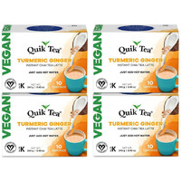 QuikTea Vegan Turmeric-Ginger Chai Latte - 40 count