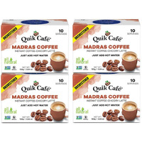 Quik Cafe Unsweetened Madras Coffee - 5.64 Ounce (Pack of 4)