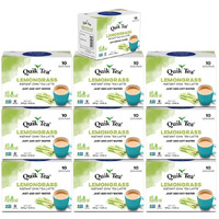 QuikTea Chai Tea Latte with Lemongrass,10 Boxes, 10 Bags per Box (100 Total Count)