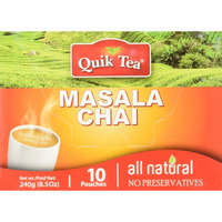 Quik Tea Masala Spiced Chai - 10 Pouches (Pack of 3 for a Total of 30 Pouches)