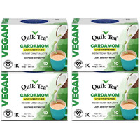 QuikTea Vegan Unsweetened Cardamom Chai Tea Latte - 40 Count