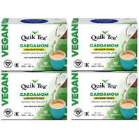 QuikTea Vegan Unsweetened Cardamom Chai Tea Latte - 40 Count