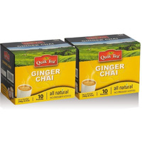 Quik Tea Ginger Chai Latte All Natural No Preservatives 20 Pouches - 480 g