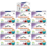 QuikTea, Chai Tea Latte 10 Boxes of 10 each, Saffron Masala, 100 Count