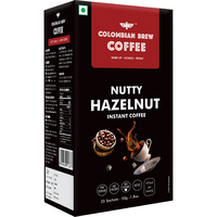 Colombian Brew Hazelnut Instant Coffee Powder, No Sugar Vegan, 250gm
