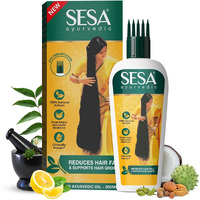 sesa Ayurvedic 5000 Year Old Kshir Pak Vidhi, Bhringraj & 17 Rare Herbs with 5 Nourishing Oils For All Hair Types NO Mineral Oil 200 ml (Pack of 1) 200ml