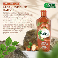 Dabur Vatika Naturals Enriched Hair Oil, Natural Moisturizing - Strengthening & Hair Oil Serum for Healthy Scalp, Nourishing Hair Oil for Soft, Manageable, Smooth & Silky Hair From Root to Tip (Argan)