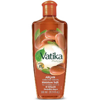 Dabur Vatika Naturals Enriched Hair Oil, Natural Moisturizing - Strengthening & Hair Oil Serum for Healthy Scalp, Nourishing Hair Oil for Soft, Manageable, Smooth & Silky Hair From Root to Tip (Argan)