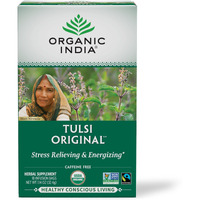 Organic India Tulsi Original Herbal Tea 18 Infusion Bags, 1 Pack
