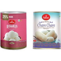 Haldiram's Rasgulla Tin 1 Kg & Chamcham 1 Kg Tin Combo Set