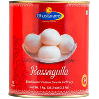 GHASITARAM's Rossogulla Tin For Every Indian Traditional Festival, Indian Mithai, Famous Indian Sweets 1 KG