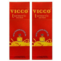 Vicco Turmeric Skin Cream with Sandalwood Oil -70g X 2 Pack