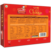 Jabsons - Assorted Chikki Premium Sweets (400g), (Peanuts, Sesame, Cashew, Almond, Coconut Brittle)