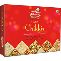 Jabsons - Assorted Chikki Premium Sweets (400g), (Peanuts, Sesame, Cashew, Almond, Coconut Brittle)