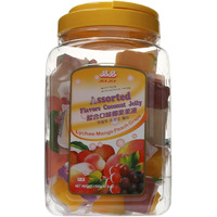 Jin Jin Assorted Fruit Coconut Candy Lychee Mango Peach and Grape Jelly Cups 52.9 Ounce Container