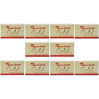 Mysore Sandal Gold Soap, 125 Grams Per Unit (Pack of 10) - Grade 1 Soap - TFM 80% - Zero Dryness