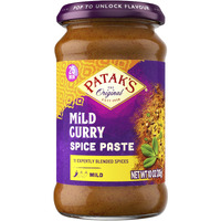 Patak's Mild Curry Spice Paste - 10 Oz (Pack of 3)  With Coriander, Paprika and Turmeric, No Artificial Flavors or Colors, Gluten Free, Vegetarian Friendly