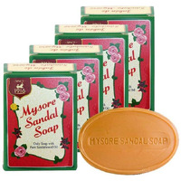 Mysore Sandal Soaps Pack of 4 (75 gr. Bars)